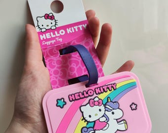 Hello Kitty Luggage Tag Rainbow Unicorn Sinsay Rare NWT New With Paper Tags Cute Sanrio Character Japan Jfashion Kawaii