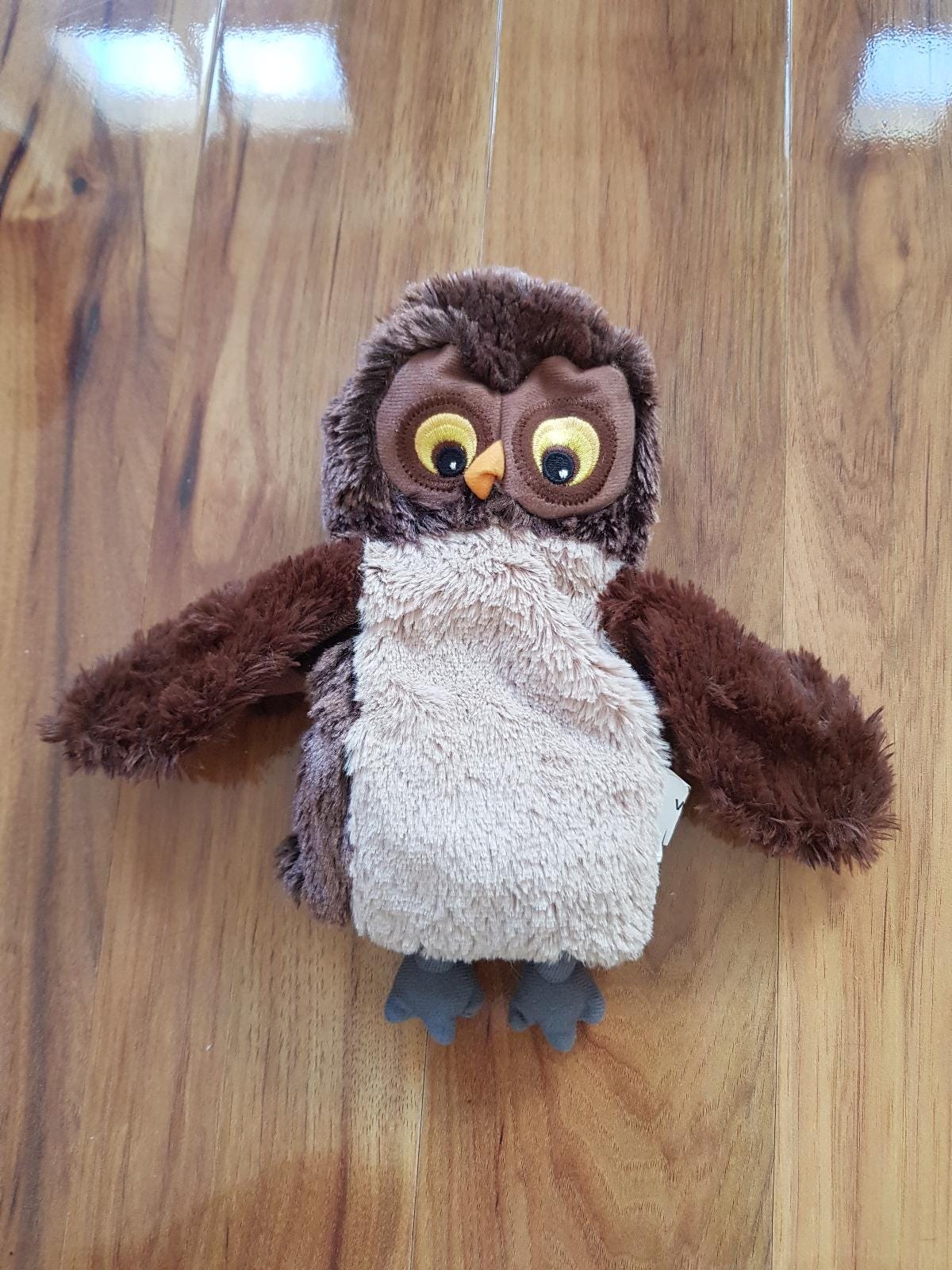 IKEA Vandring UGGLA Owl Peluche Marionnette Brown Bird Soft Toy