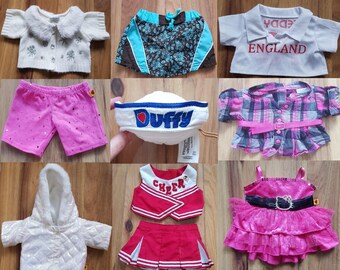 Build A Bear Workshop Clothes Accessories Sweater BAB Hawaii Shorts Cheerleader Teddy Mountain Shirt Hello Kitty Dress Duffy Marine Hat