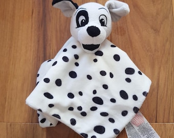 101 Dalmatians Disney Baby Patch Dalmatian Comforter Puppy Dog Primark White Black Spots Soft Toy Blanket Blankie Rare Comfort Soother Cute