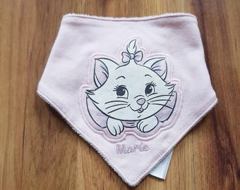 Bavoir bandana rose Marie Aristocats Disney Baby, motif chat blanc, Primark, pour bébé fille de 0 à 3 mois, hauteur 62 cm