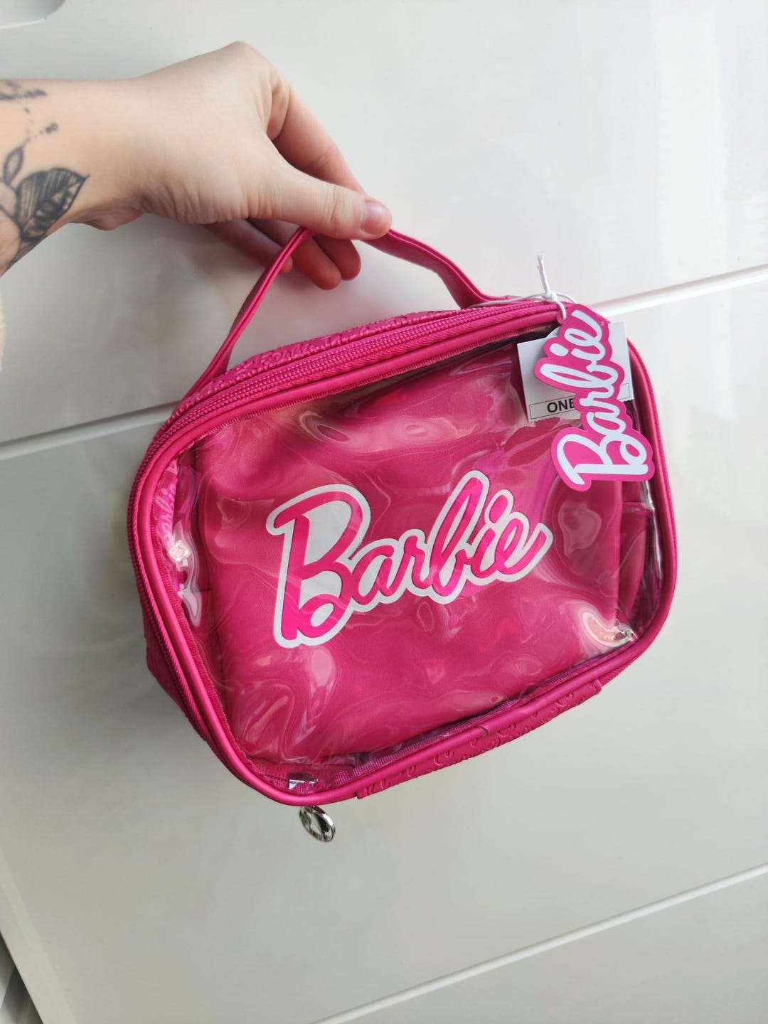 Barbie™ Cosmetic Bag with All-Over Logo Pattern