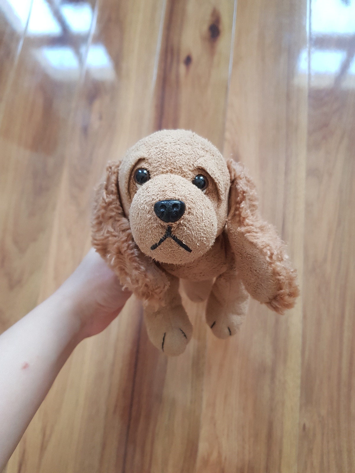 Vintage Russ Berrie Scooter Plush Puppy Dog Brown Cocker Spaniel Floppy  Ears Soft Toy Rare 259