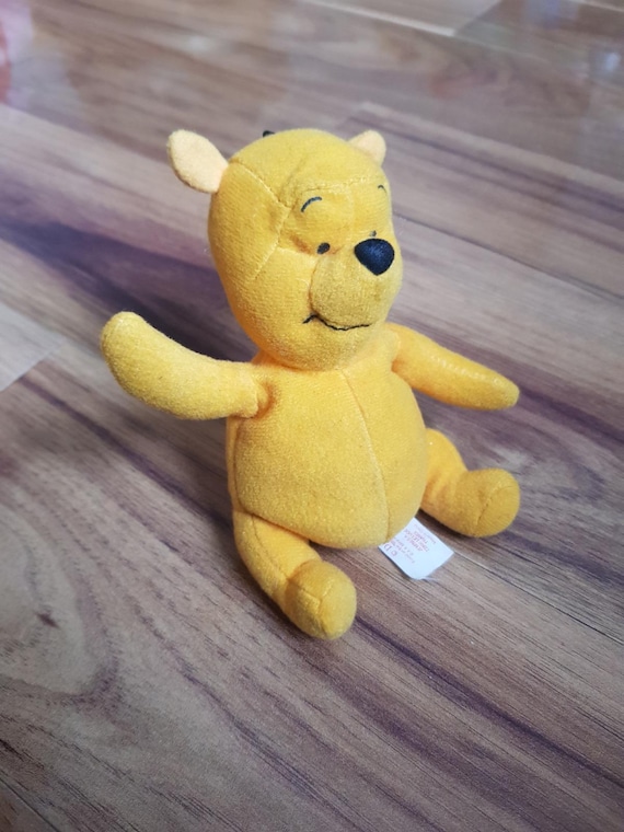 Disney Winnie The Pooh Plush Bear Beanie Soft Toy Jemini Very Rare Novelty  Small Vintage