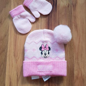 Guanti Invernali Per Bambini Con Minnie Mouse - Taglia Unica 3-8 Anni, Caldi E Morbidi, Set 2 Pezzi