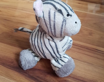 Mothercare Zebra Soft Toy Plush Stripey African Animal Beans In Hoofs Zoo Floppy Stuffed Rare