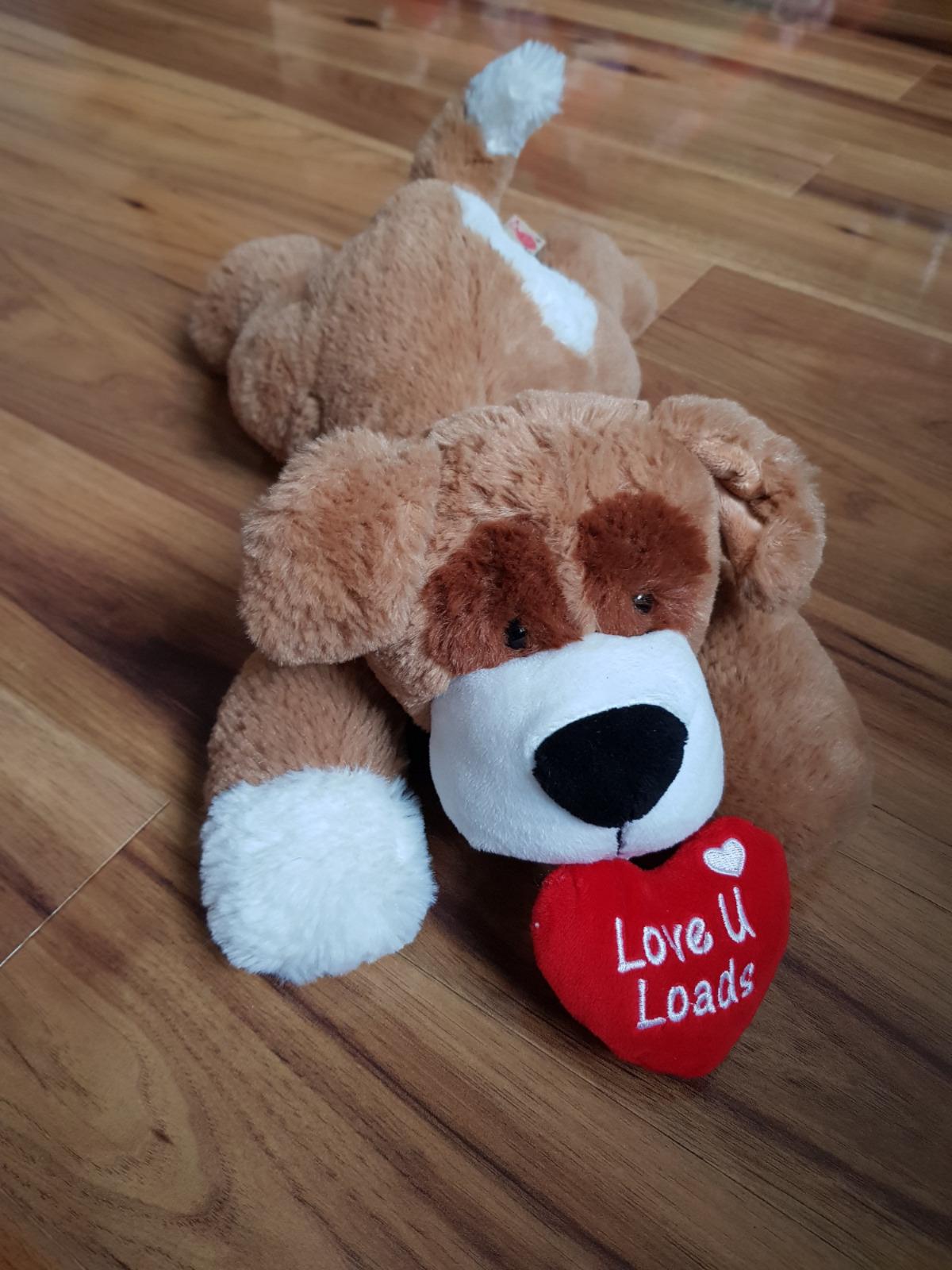 Keel Toys Patch Dog With A Heart Love U Loads Puppy Plush Valentine's Day Soft Toy Stuffed Rare