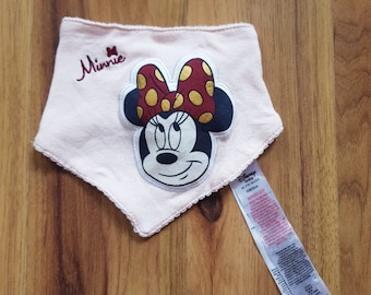 Disney Baby Bib Bandana Primark Minnie Mouse Character Cloth Girls Boys Burp Cloth Newborn Pink 0/3 M 62 cm