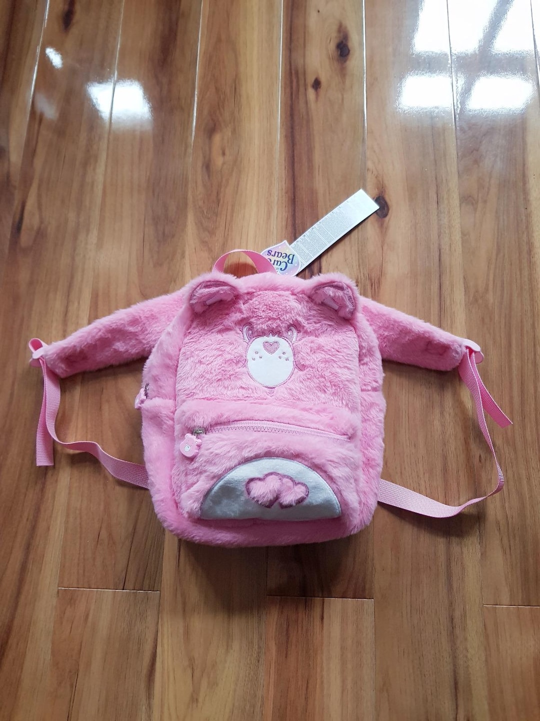 Zaino degli Orsetti del Cuore, piccolo, rosa, soffice, con orsetto Love