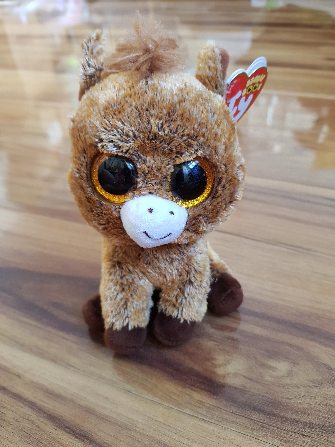 Harriet the Horse Ty Beanie Boo With Paper Tag Plush Brown Animal Soft ...