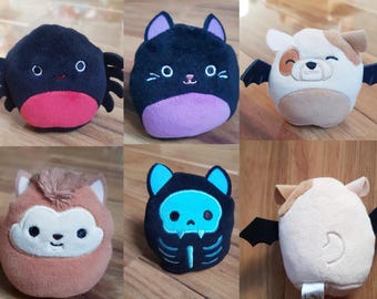 McDonald&#39;s Squishmallow Original Squishmallows Kelly Toys Bella Spider Autumn Cat Wade Werewolf Stump Skeleton Cat Brock Bat Dog Halloween