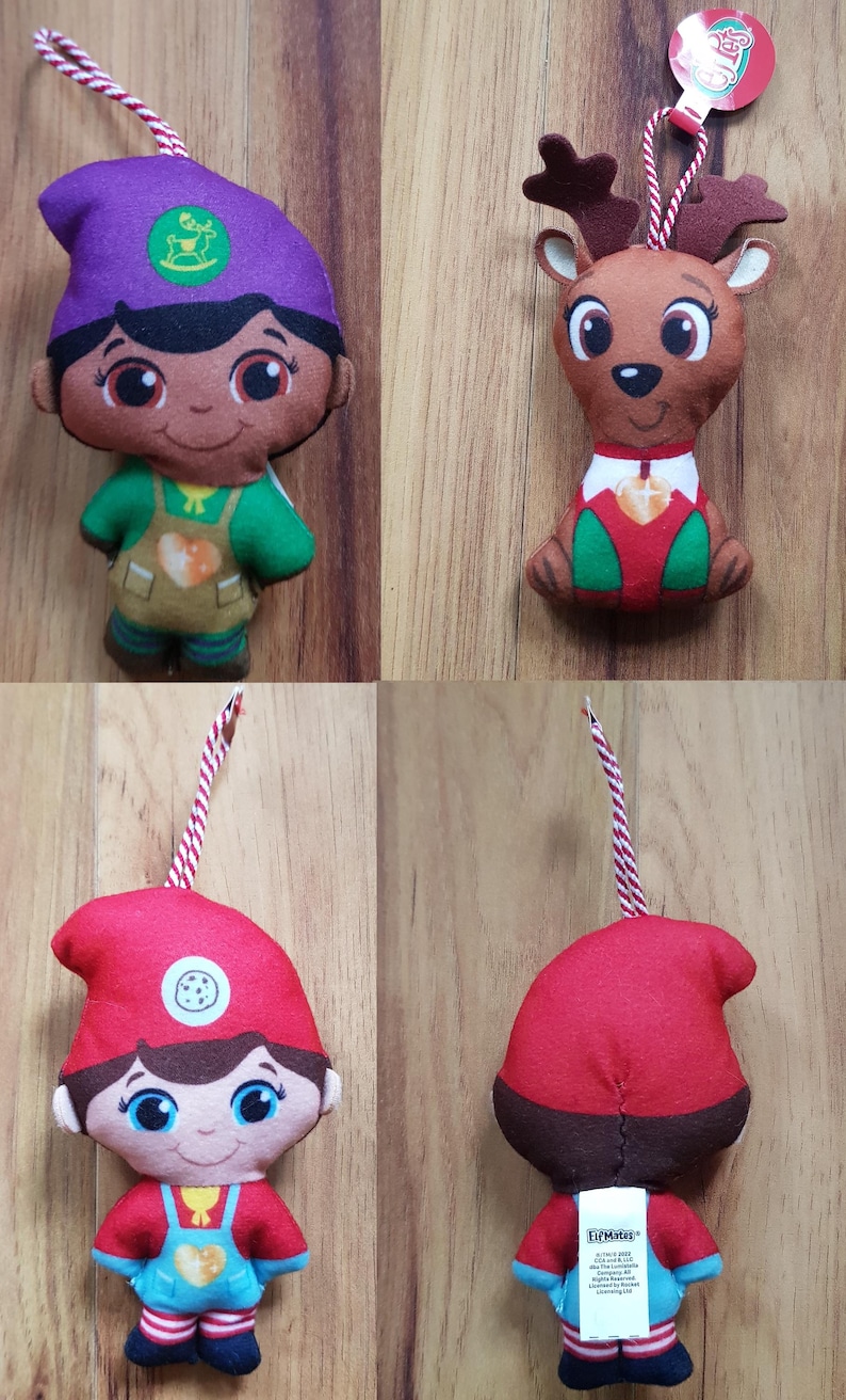 McDonald's Elf Mates Elf Pets Toy Maker Reindeer Chef Plush Christmas Happy Meal Soft Toy The Elf On The Shelf Hanging Decoration Rare image 1