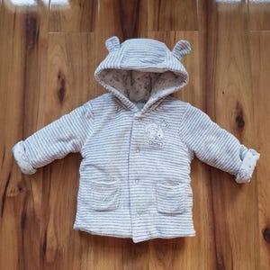 Chaqueta reversible Dumbo Disney para bebé, sudadera con capucha de manga larga George, muy rara, cálida, de 0 a 3 meses, altura 56-62 cm
