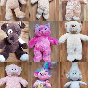 BAB Build A Bear Workshop Stuffed Plush Toy Teddy Bear Bunny Design A Bear Voice Box Dog Cat Kitty Pawlette Poppy Trolls Guy Diamond Ukulele