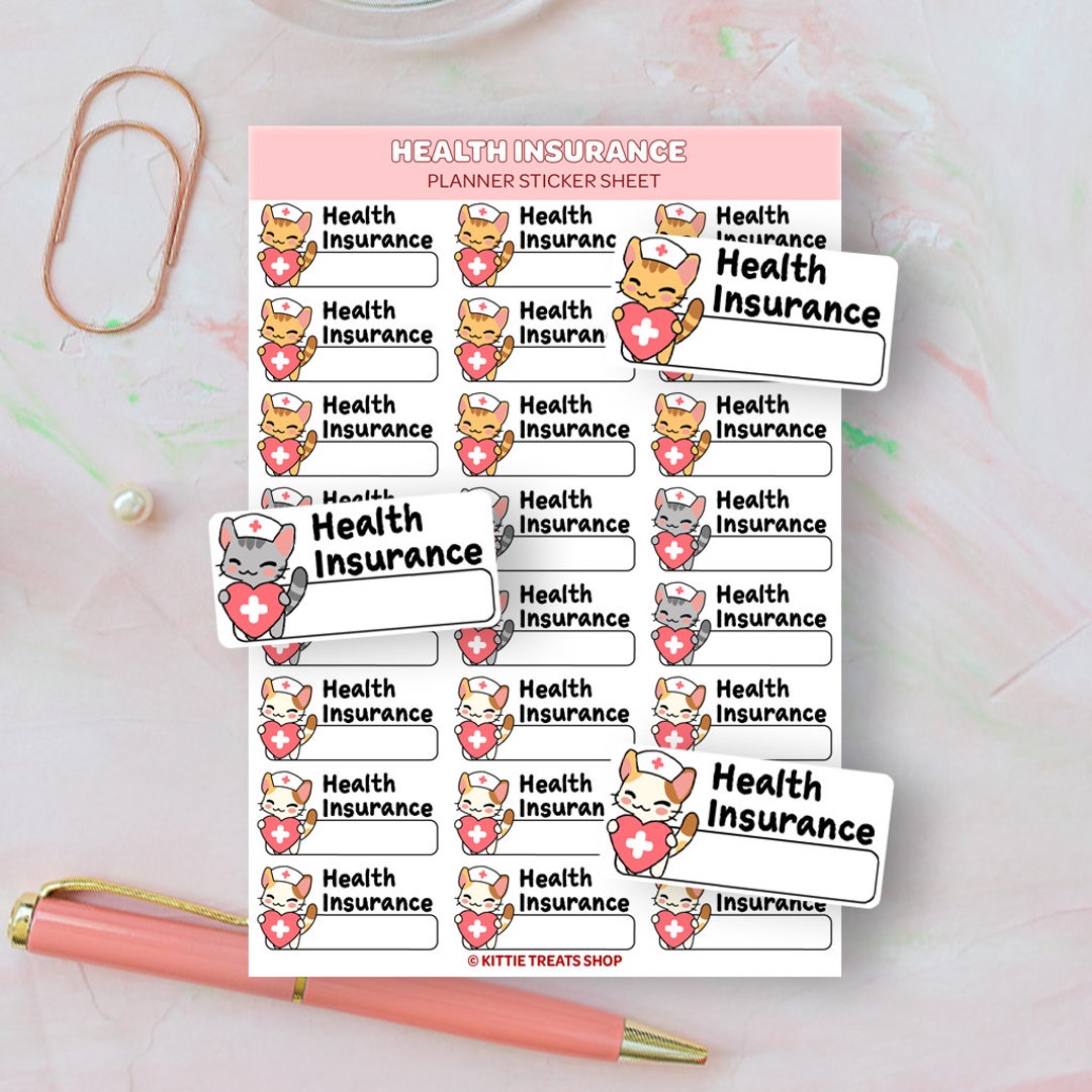 Health Insurance Bill Planner Sticker, Health Insurance Bill Reminder ...