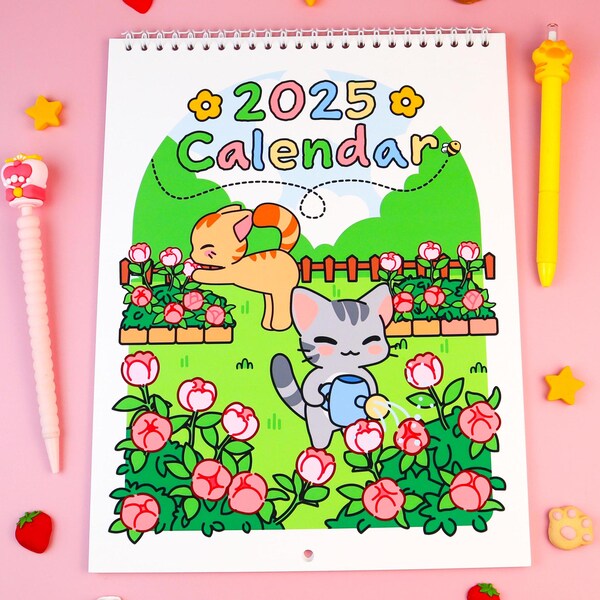 2025 Calendar Kawaii Etsy