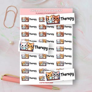 Therapy Planner Sticker, Therapy Reminder, Cute Planner Sticker,Therapy Reminder Icon for Planner,Therapy Appointment Sticker, Mental Health