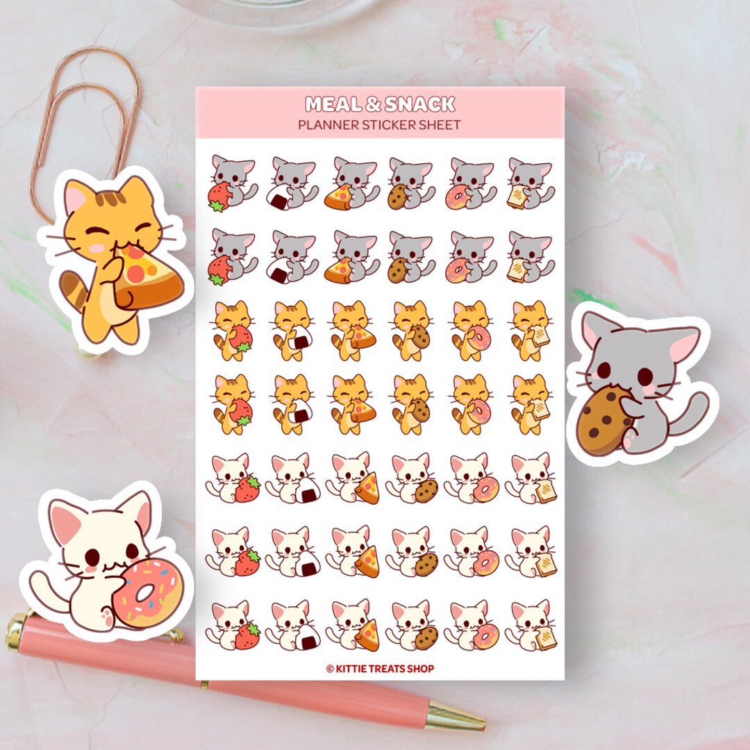 kawaii-cat-meal-planner-stickers-meal-reminders-cute-planner-etsy