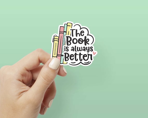 Paper & Party Supplies Labels Paper Shiny Sticker The Book is Always ...