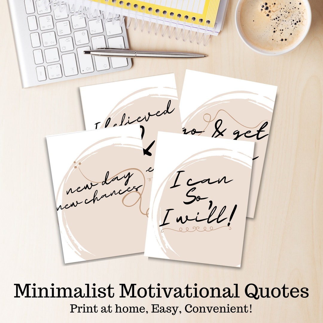 Minimalist Motivational Quotes | Printable Home Wall Decor - Etsy