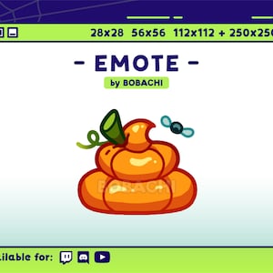 Halloween - Pumpkin Poop Emote / Twitch / Discord / Stream / YouTube / Sh*t Emote / Cute / Spooky season / Poo