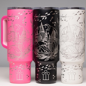 HP Wizard Maars Recharge 40oz Tumbler with Handle - Laser Engraved