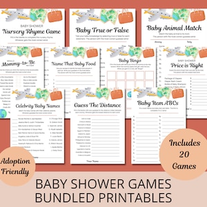 20 International Adoption Friendly Baby Shower Games, Baby Shower Games Printable — Baby Shower Prints — Party Baby Shower Games Bundle