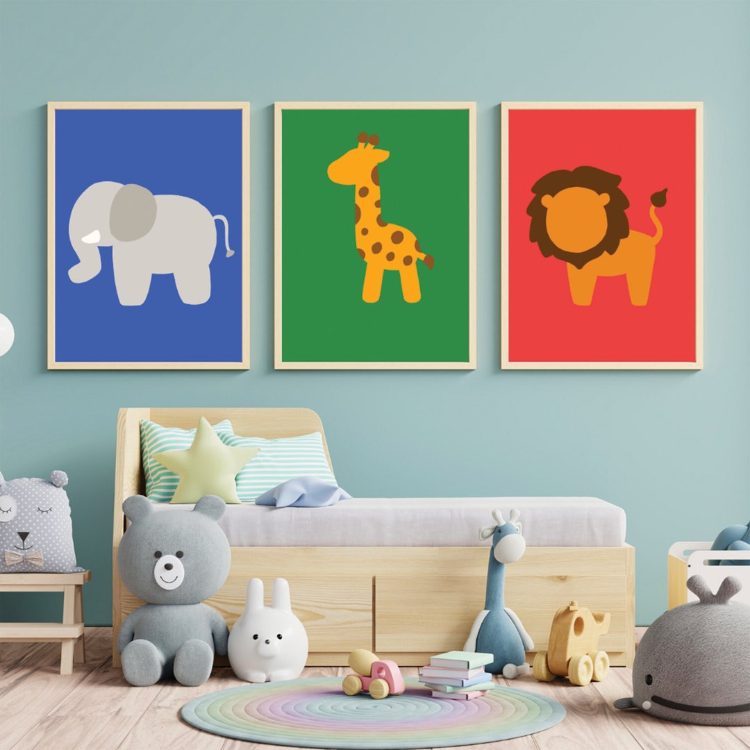 Kids Wall Art Animal Prints Kids Wall Decor Nursery Wall Etsy