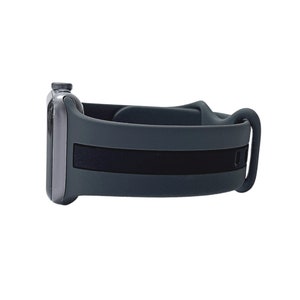 Dark Grey Black Stripe Silicone Apple Watch Sport Band for 38mm 40mm 42mm 44mm, Silicone Sport iWatch Band, Ready to Ship, Gift for Her/Him