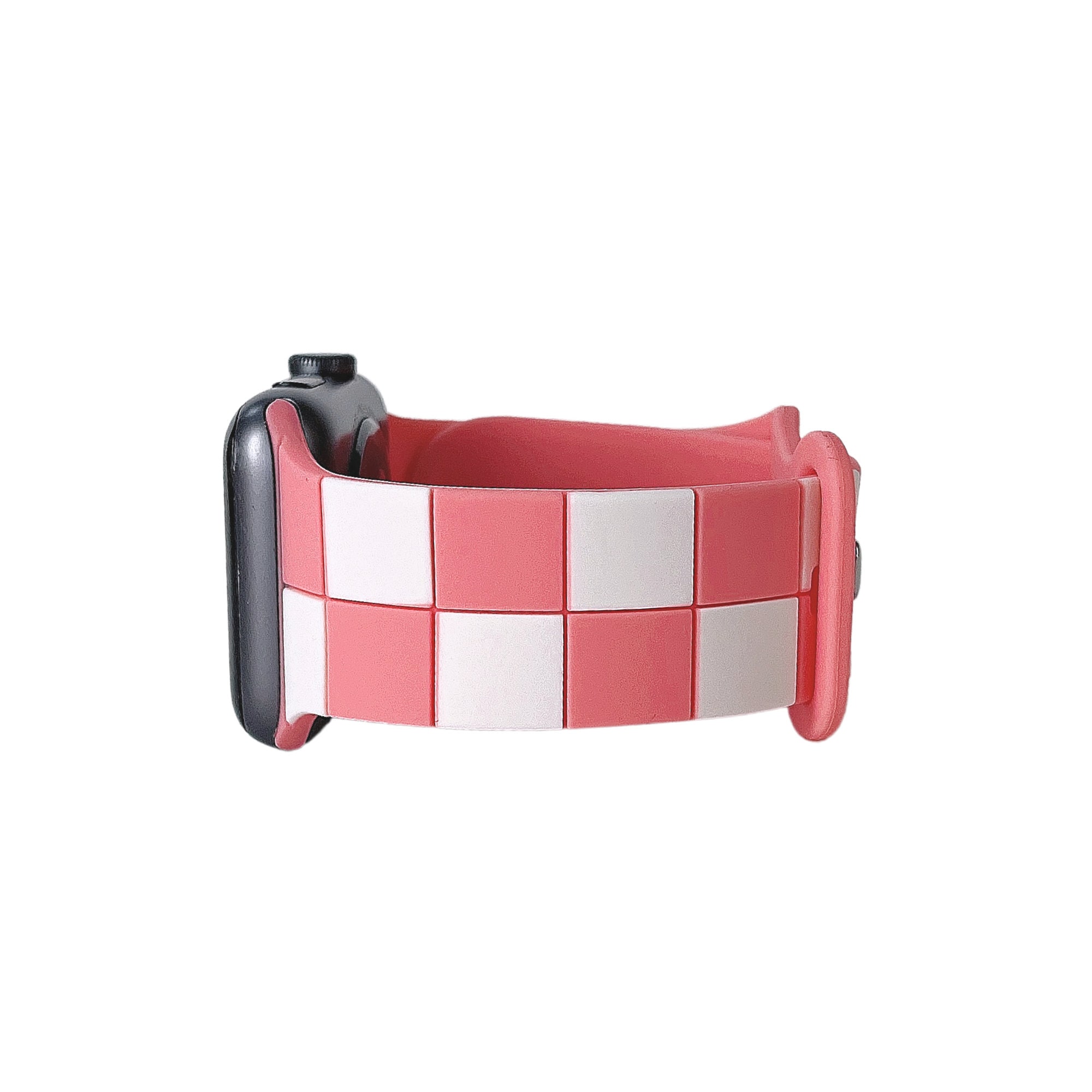 Honey Bee charm purple pink stripe Apple Watch Band 38/40/41mm Black and Red Checkered Silicone Apple Watch Band 38 40 42  main image 2