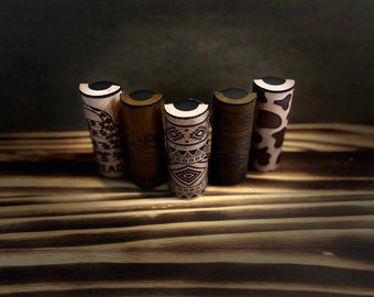 Leather Wrap quarter holders coin holders