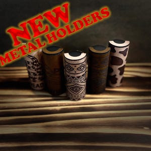 Leather Wrapped METAL quarter holders coin holders