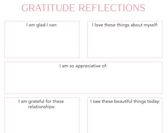 Journal de gratitude imprimable | Compatible avec Goodnotes, Notability, etc. | Imprimable