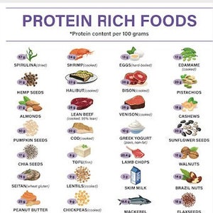 High Protein Foods Chart Protein Rich Foods Meal Planner Keto Food List