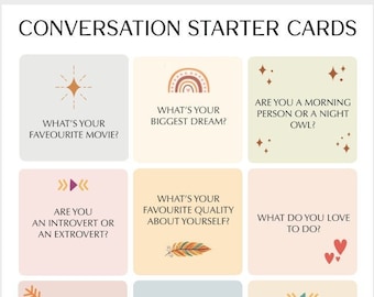 Conversation Cards | Conversation Starter Cards | Ice Breaker Cards