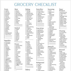 Einkaufsliste | Lebensmittel-Einkaufsliste | Druckbar, Digital | Einkaufsliste Vorlage | Kompatibel mit Goodnotes, Notability | Digital, PDF