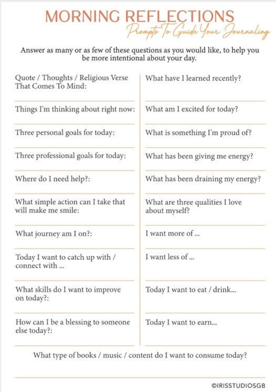 Journal Prompts Printable | Mental Health Journal | Self Care Journal ...