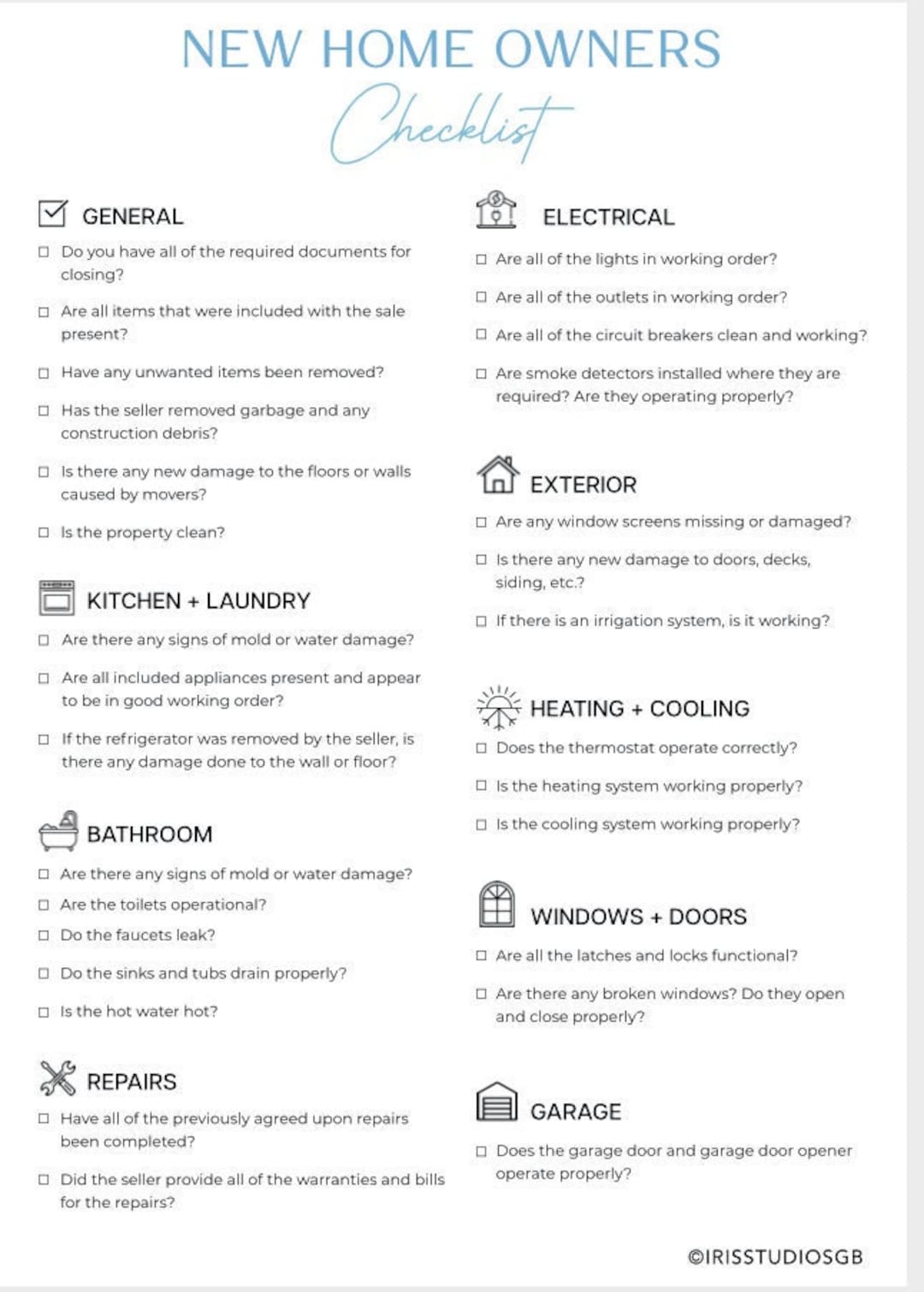 New Home Necessities Checklist  Printable Resource - Live Laugh Rowe