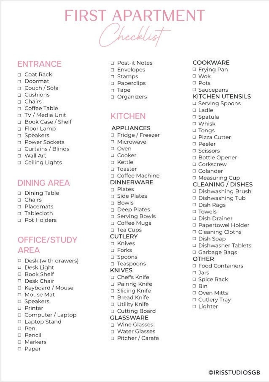 The Ultimate Apartment Kitchen Essentials Checklist - Delightfully
