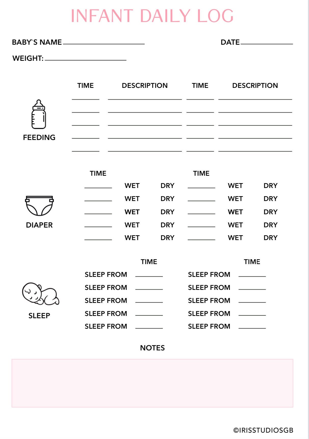 infant-daily-log-printable-baby-sleep-log-daily-baby-log-etsy-australia