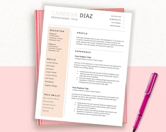 Plantilla de CV para Google Docs / Plantilla de CV para Google Docs / Plantilla de CV moderna con foto / Plantilla de CV profesional para Google Docs