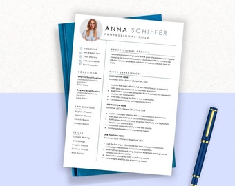 Plantilla de CV para Google Docs / Plantilla de CV para Google Docs / Plantilla de CV moderna con foto / Plantilla de CV profesional para Google Docs