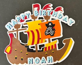 Personalised Pirate Themed Cake Topper