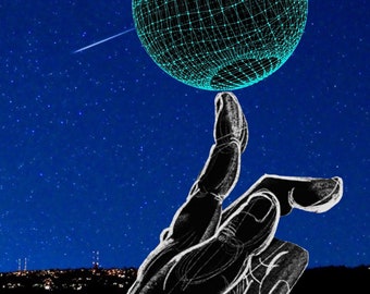 Sci-Fi Fantasy Art Print, Point To The Sky