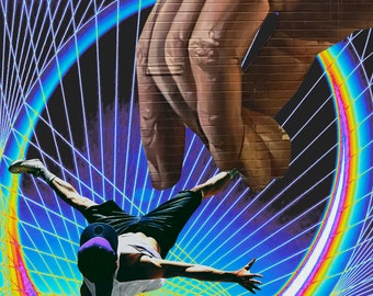 Breakdancer Art Print, Suspended Motion, Modern Wall Art