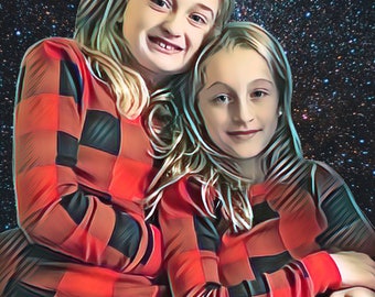 Custom Family Portrait, Photo to Canvas or Print, Personalized Wall Decor