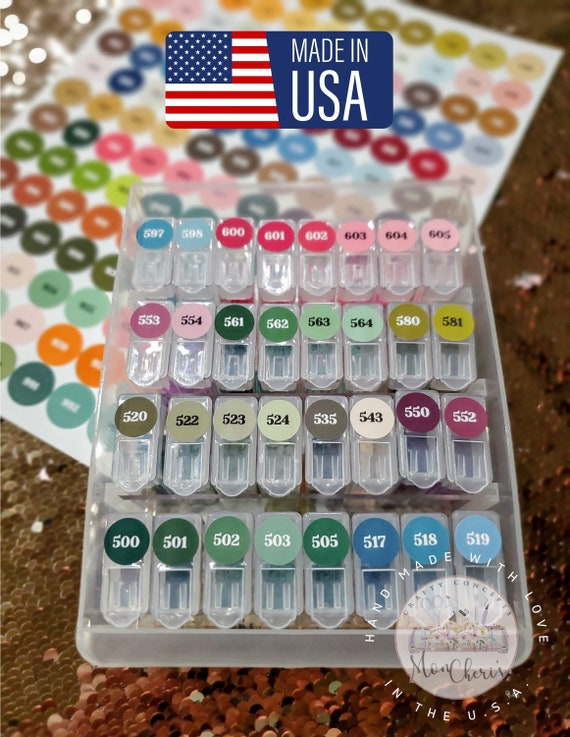 Tiny Round DMC Diamond Painting Labels, 0.5 Inch Round Color DMC Stickers  for Drill Organization & Storage, Cross Stitch Floss Labels 