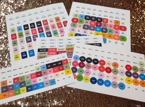 Colorful Numbers Stickers // Stitched set of 100 Item 119 