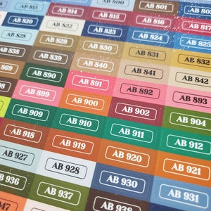 AB 1 Inch Rectangular DMC Diamond Painting Aurora Borealis Labels for Drill Organization, Perfect Fit for Bella Art de Nicole Tray Stoppers