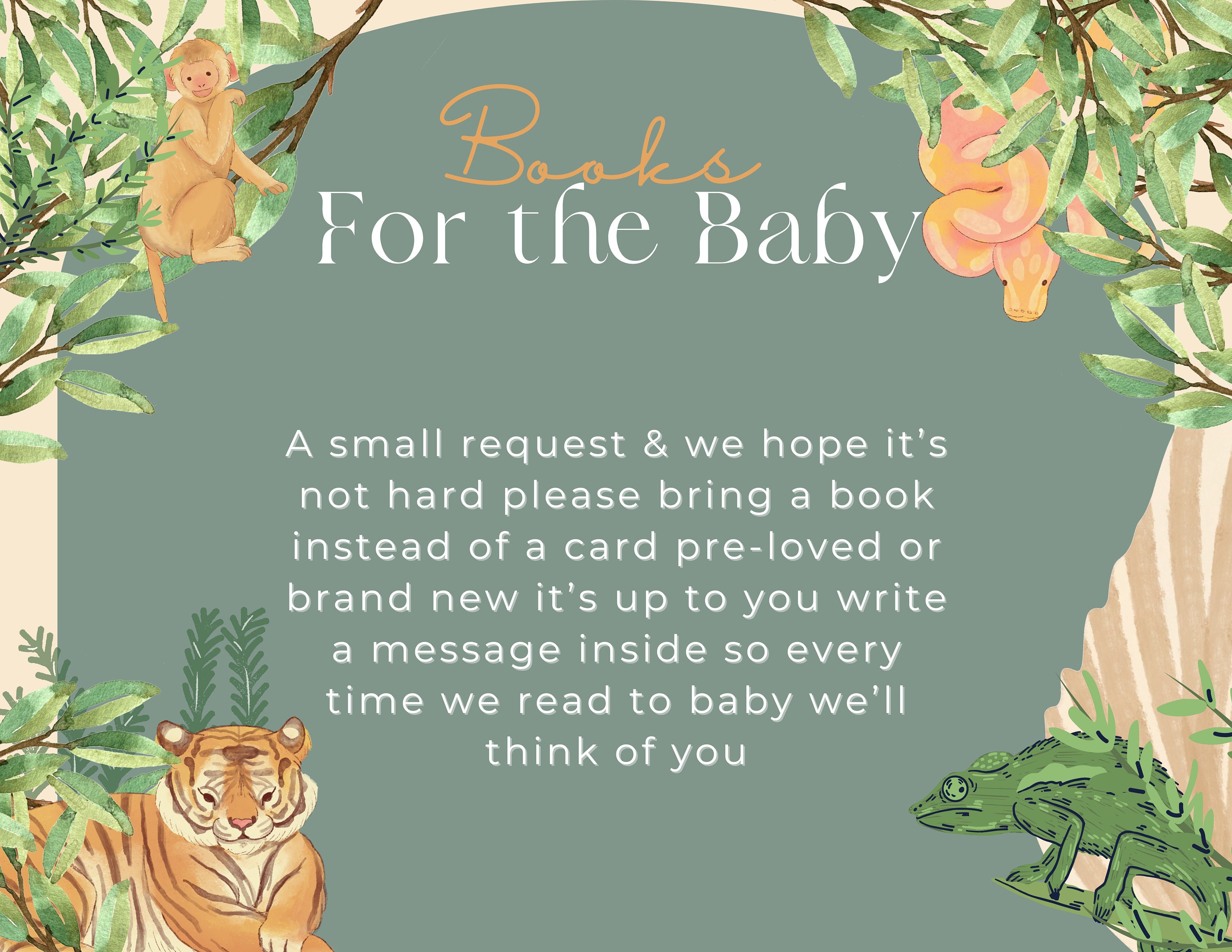 Jungle Theme Baby Shower Invitation Template Digital Download, Fully ...